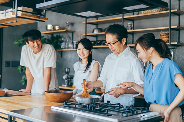 楽しく料理ができるキッチン